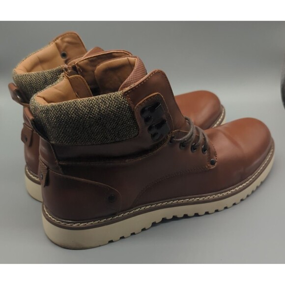 Madden Delwar Boots Men\'s Sz 10.5 M Cognac Sophisticated Casual Industrial Edge